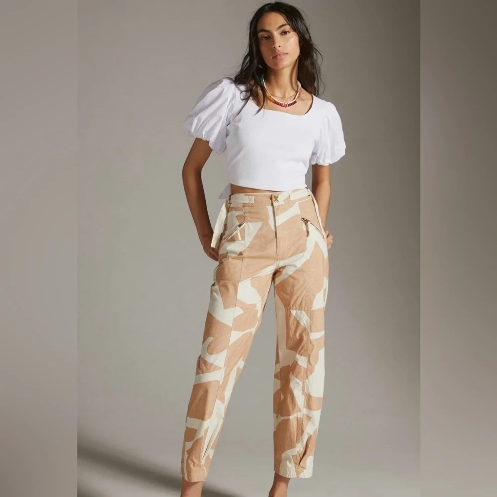 NWT Anthropologie Puff-Sleeved Tie-Back Top - Picture 5 of 5